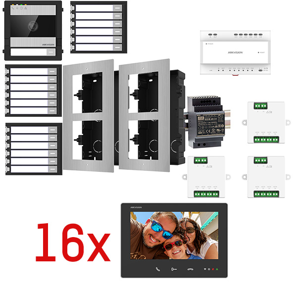 Video komplet 2-wire HD 16 stanova